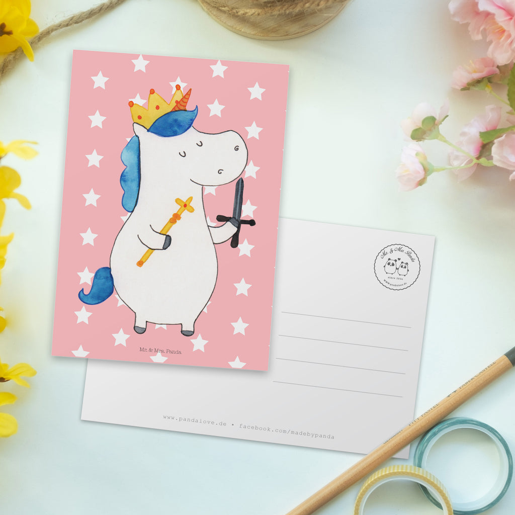 Postkarte Einhorn König mit Schwert Postkarte, Karte, Geschenkkarte, Grußkarte, Einladung, Ansichtskarte, Geburtstagskarte, Einladungskarte, Dankeskarte, Ansichtskarten, Einladung Geburtstag, Einladungskarten Geburtstag, Einhorn, Einhörner, Einhorn Deko, Pegasus, Unicorn, König, Ritter, Mittelalter