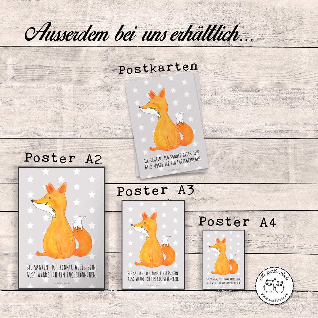 Poster Einhorn Fuchs Poster, Wandposter, Bild, Wanddeko, Küchenposter, Kinderposter, Wanddeko Bild, Raumdekoration, Wanddekoration, Handgemaltes Poster, Mr. & Mrs. Panda Poster, Designposter, Kunstdruck, Posterdruck, Einhorn, Einhörner, Einhorn Deko, Pegasus, Unicorn, Fuchs, Unicorns, Fuchshörnchen, Fuchshorn, Foxycorn, Füchse