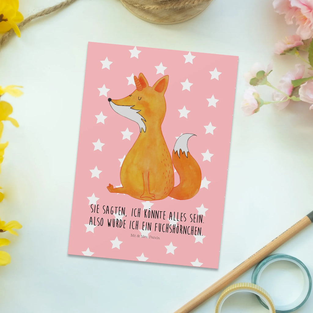 Postkarte Fuchshörnchen Postkarte, Karte, Geschenkkarte, Grußkarte, Einladung, Ansichtskarte, Geburtstagskarte, Einladungskarte, Dankeskarte, Ansichtskarten, Einladung Geburtstag, Einladungskarten Geburtstag, Einhorn, Einhörner, Einhorn Deko, Pegasus, Unicorn, Fuchs, Unicorns, Fuchshörnchen, Fuchshorn, Foxycorn, Füchse