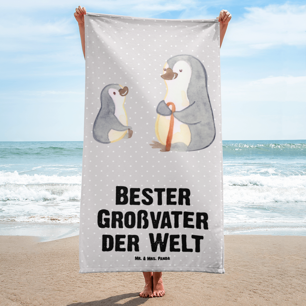 XL Badehandtuch Pinguin Bester Großvater der Welt Handtuch, Badetuch, Duschtuch, Strandtuch, Saunatuch, für, Dankeschön, Geschenk, Schenken, Geburtstag, Geburtstagsgeschenk, Geschenkidee, Danke, Bedanken, Mitbringsel, Freude machen, Geschenktipp, Großvater, Grossvater, Opa, Opi. Großpapa, Großeltern, Enkel, Enkelin, Enkelkind, Kleinigkeit, Oppa, Oppi, Bester