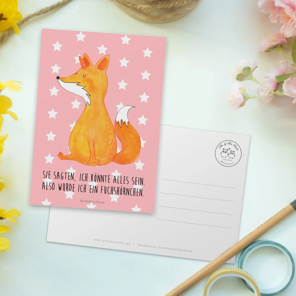 Postkarte Fuchshörnchen Wunsch Postkarte, Karte, Geschenkkarte, Grußkarte, Einladung, Ansichtskarte, Geburtstagskarte, Einladungskarte, Dankeskarte, Ansichtskarten, Einladung Geburtstag, Einladungskarten Geburtstag, Einhorn, Einhörner, Einhorn Deko, Pegasus, Unicorn, Fuchs, Unicorns, Fuchshörnchen, Fuchshorn, Foxycorn, Füchse