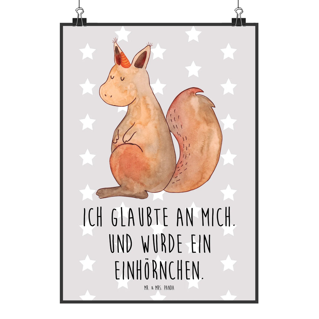 Poster Einhorn Glauben Poster, Wandposter, Bild, Wanddeko, Küchenposter, Kinderposter, Wanddeko Bild, Raumdekoration, Wanddekoration, Handgemaltes Poster, Mr. & Mrs. Panda Poster, Designposter, Kunstdruck, Posterdruck, Einhorn, Einhörner, Einhorn Deko, Pegasus, Unicorn, Einhörnchen, Eichhörnchen, Eichhorn