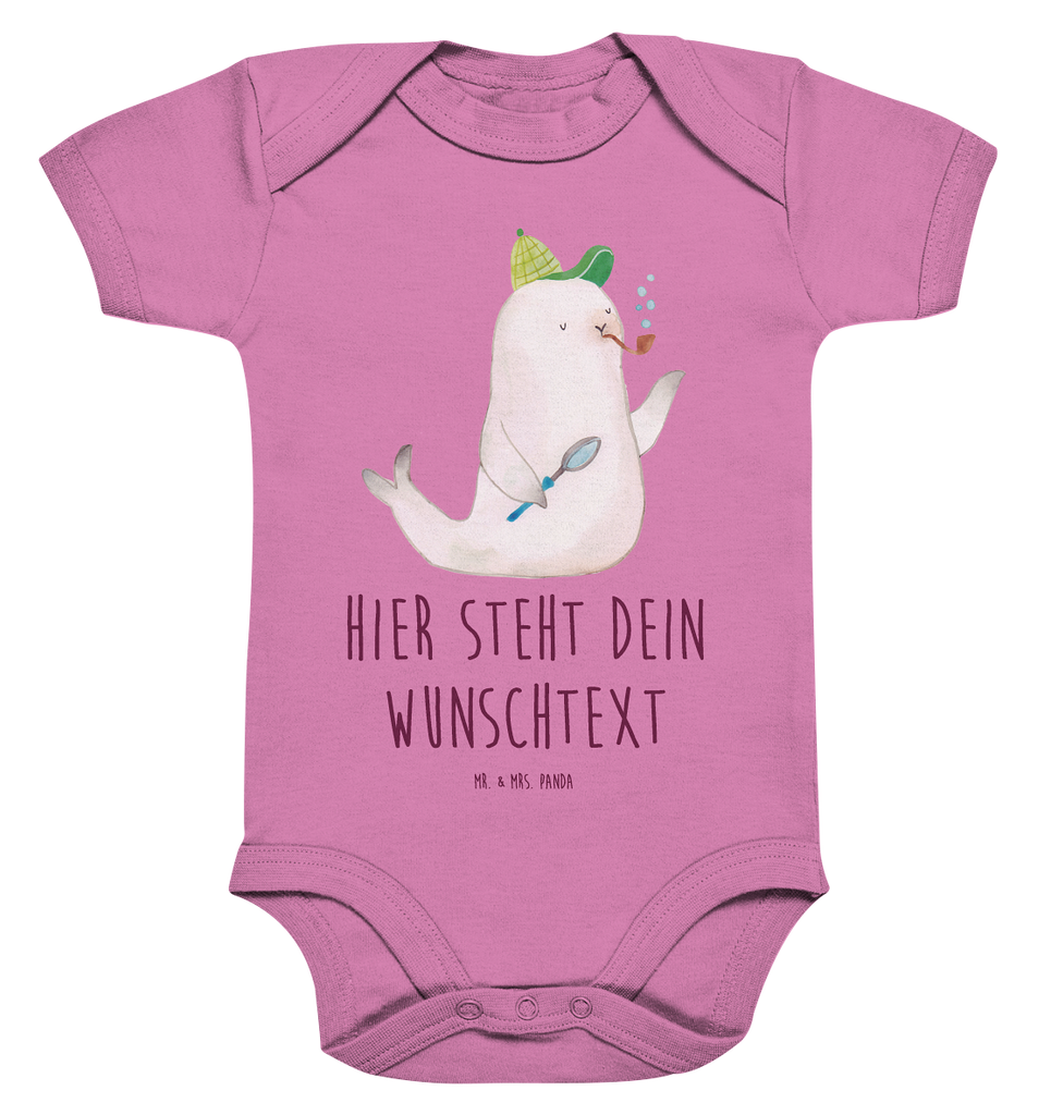 Personalisierter Baby Body Robbe Sherlock Personalisierter Baby Body, Personalisierte Babykleidung, Personalisierter Babystrampler, Personalisierter Strampler, Personalisierter Wickelbody, Personalisierte Baby Erstausstattung, Junge, Mädchen, Tiermotive, Gute Laune, lustige Sprüche, Tiere