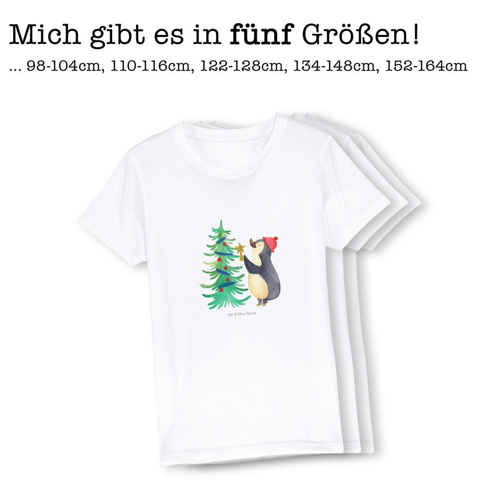 Organic Kinder T-Shirt Pinguin Weihnachtsbaum Kinder T-Shirt, Kinder T-Shirt Mädchen, Kinder T-Shirt Jungen, Winter, Weihnachten, Weihnachtsdeko, Nikolaus, Advent, Heiligabend, Wintermotiv, Pinguin