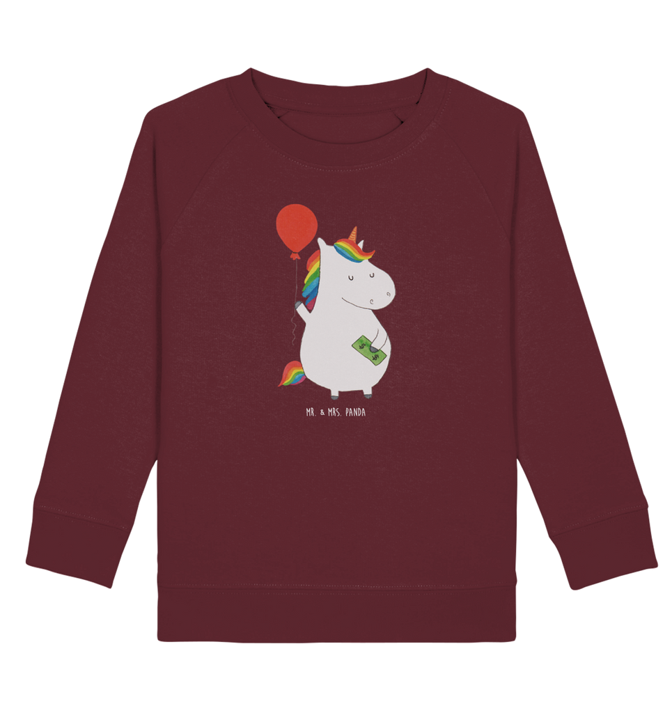 Organic Kinder Pullover Einhorn Luftballon Kinder Pullover, Kinder Sweatshirt, Jungen, Mädchen, Einhorn, Einhörner, Einhorn Deko, Pegasus, Unicorn, Luftballon, Geld, Lebenslust, Freude, Geschenk, Freundin