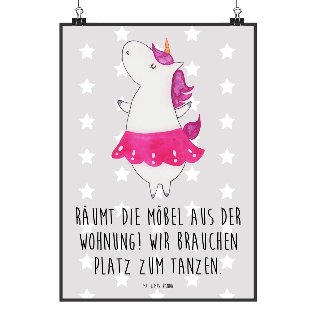 Poster Einhorn Ballerina Poster, Wandposter, Bild, Wanddeko, Küchenposter, Kinderposter, Wanddeko Bild, Raumdekoration, Wanddekoration, Handgemaltes Poster, Mr. & Mrs. Panda Poster, Designposter, Kunstdruck, Posterdruck, Einhorn, Einhörner, Einhorn Deko, Pegasus, Unicorn, Tanzen, Ballerina, Party, Wohnung, Spaß, Feiern, Geburtstag, Tänzerin, Lebenslust, Lebensfreude