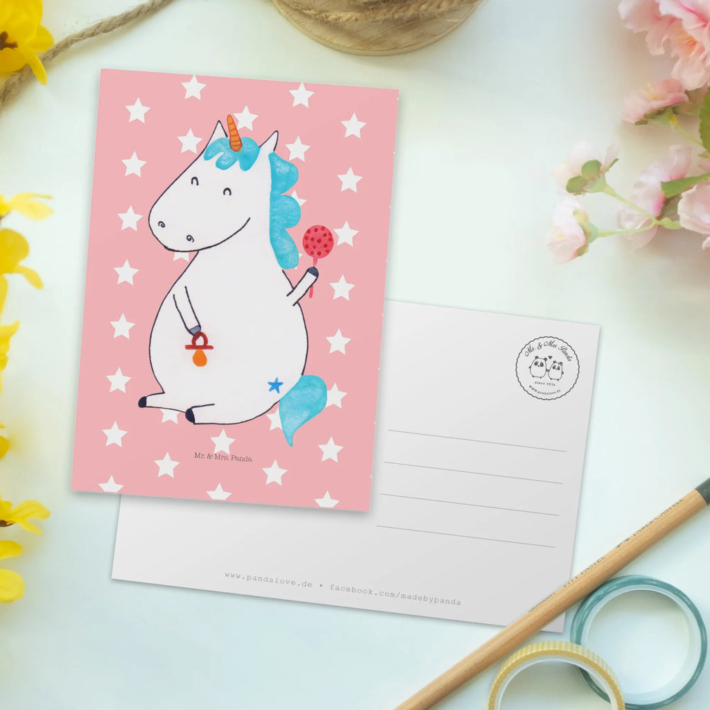 Postkarte Einhorn Baby Postkarte, Karte, Geschenkkarte, Grußkarte, Einladung, Ansichtskarte, Geburtstagskarte, Einladungskarte, Dankeskarte, Ansichtskarten, Einladung Geburtstag, Einladungskarten Geburtstag, Einhorn, Einhörner, Einhorn Deko, Pegasus, Unicorn, Mutter, Geburt, Geburtstag, erstes Kind, Baby, Babyglück, Nachwuchs, Eltern, Party, Kind, Schnuller