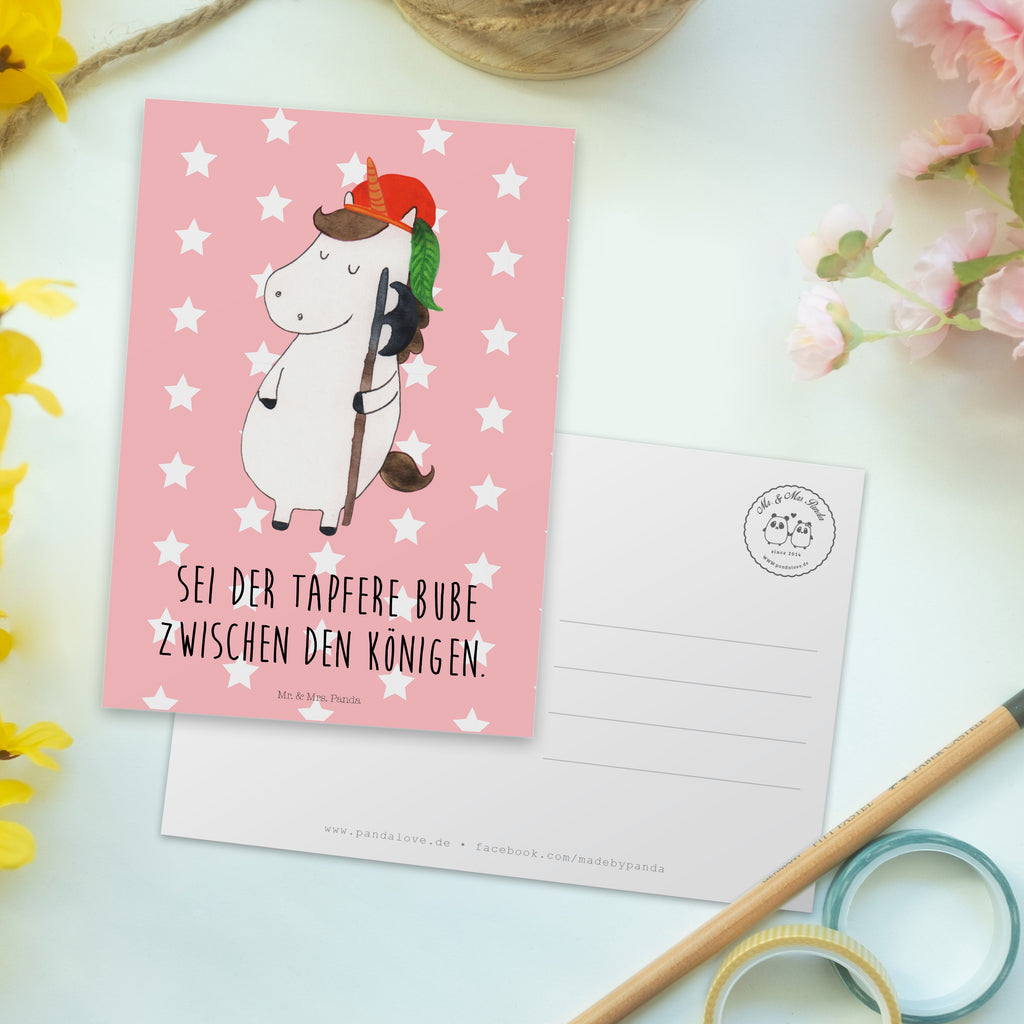 Postkarte Einhorn Junge Postkarte, Karte, Geschenkkarte, Grußkarte, Einladung, Ansichtskarte, Geburtstagskarte, Einladungskarte, Dankeskarte, Ansichtskarten, Einladung Geburtstag, Einladungskarten Geburtstag, Einhorn, Einhörner, Einhorn Deko, Pegasus, Unicorn, Bube, Mittelalter