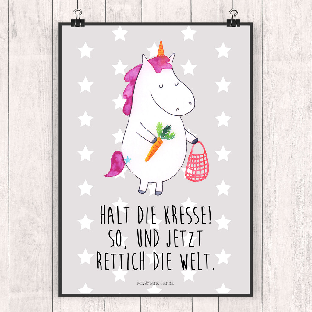 Poster Einhorn Gemüse Poster, Wandposter, Bild, Wanddeko, Küchenposter, Kinderposter, Wanddeko Bild, Raumdekoration, Wanddekoration, Handgemaltes Poster, Mr. & Mrs. Panda Poster, Designposter, Kunstdruck, Posterdruck, Einhorn, Einhörner, Einhorn Deko, Pegasus, Unicorn, Biomarkt, Bio, Gemüse, Wochenmarkt