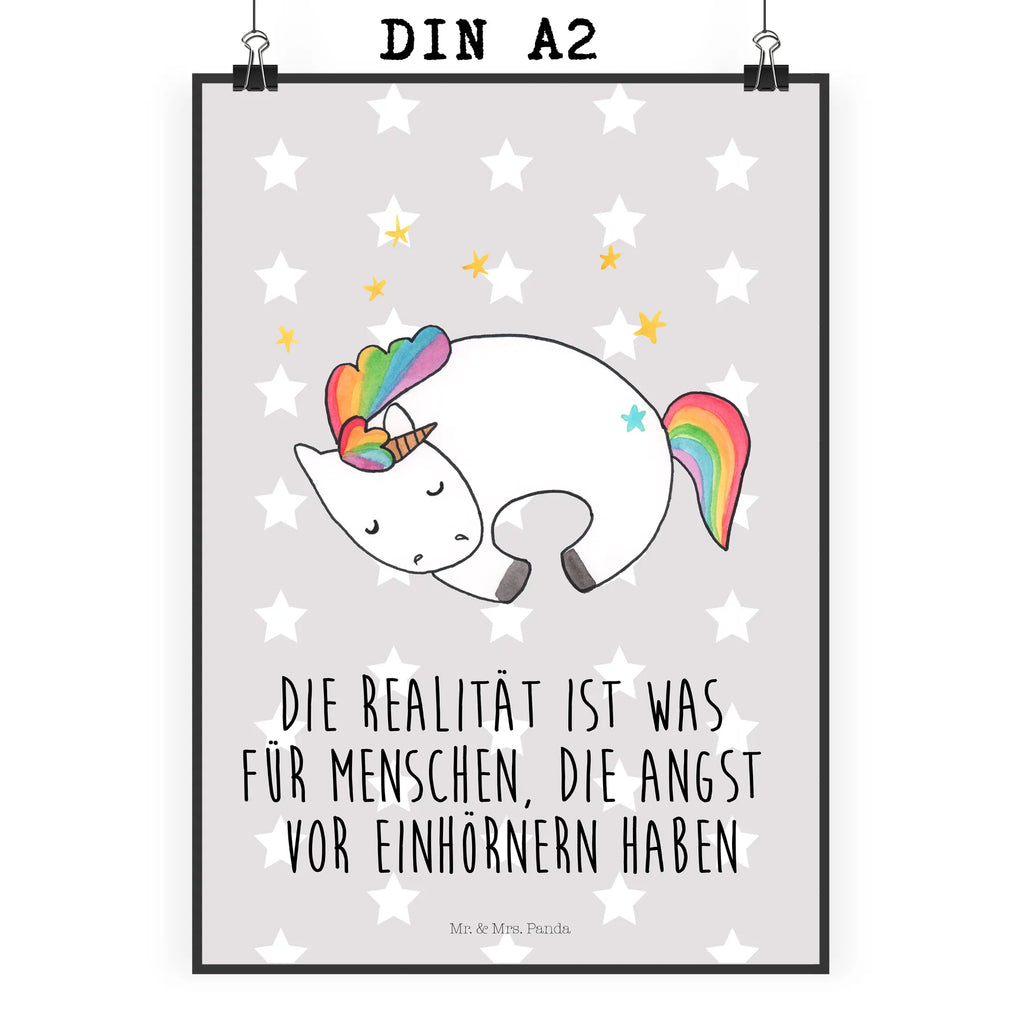 Poster Einhorn Nacht Poster, Wandposter, Bild, Wanddeko, Küchenposter, Kinderposter, Wanddeko Bild, Raumdekoration, Wanddekoration, Handgemaltes Poster, Mr. & Mrs. Panda Poster, Designposter, Kunstdruck, Posterdruck, Einhorn, Einhörner, Einhorn Deko, Unicorn, Träume, Traum, unicorn, Realität, Menschen, Geschenk, Ruhe, Freundin