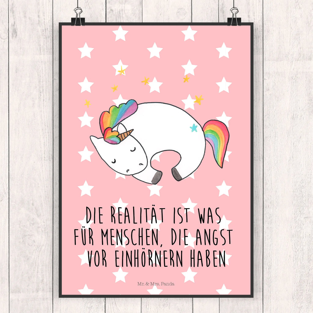 Poster Einhorn Nacht Poster, Wandposter, Bild, Wanddeko, Küchenposter, Kinderposter, Wanddeko Bild, Raumdekoration, Wanddekoration, Handgemaltes Poster, Mr. & Mrs. Panda Poster, Designposter, Kunstdruck, Posterdruck, Einhorn, Einhörner, Einhorn Deko, Unicorn, Träume, Traum, unicorn, Realität, Menschen, Geschenk, Ruhe, Freundin