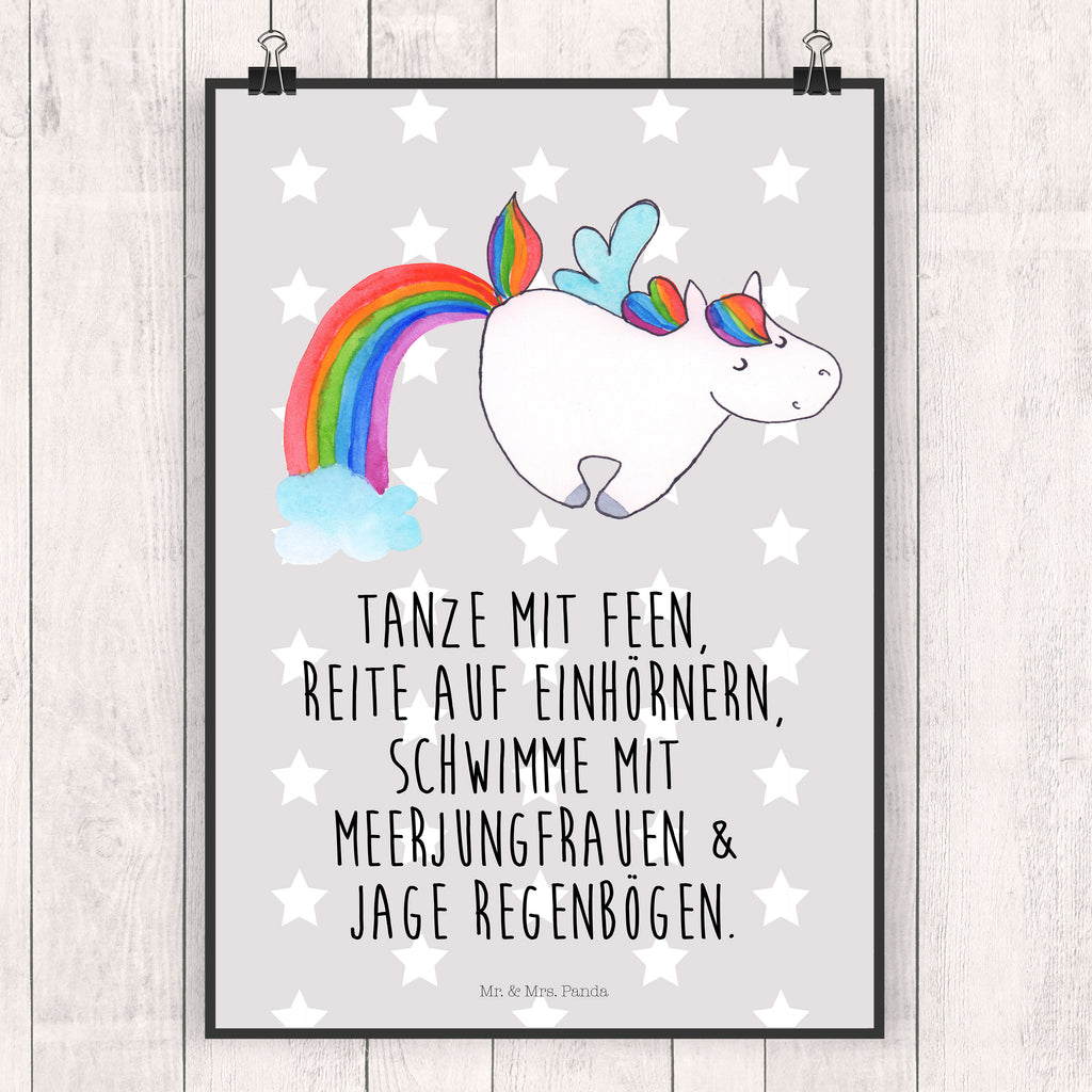 Poster Einhorn Pegasus Poster, Wandposter, Bild, Wanddeko, Küchenposter, Kinderposter, Wanddeko Bild, Raumdekoration, Wanddekoration, Handgemaltes Poster, Mr. & Mrs. Panda Poster, Designposter, Kunstdruck, Posterdruck, Einhorn, Einhörner, Einhorn Deko, Pegasus, Unicorn, Regenbogen, Spielen, Realität, Glitzer, Erwachsenwerden