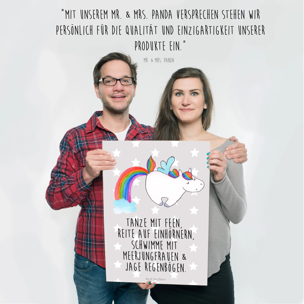 Poster Einhorn Fliegendes Pferd Poster, Wandposter, Bild, Wanddeko, Küchenposter, Kinderposter, Wanddeko Bild, Raumdekoration, Wanddekoration, Handgemaltes Poster, Mr. & Mrs. Panda Poster, Designposter, Kunstdruck, Posterdruck, Einhorn, Einhörner, Einhorn Deko, Unicorn, Regenbogen, Spielen, Realität, Glitzer, Erwachsenwerden