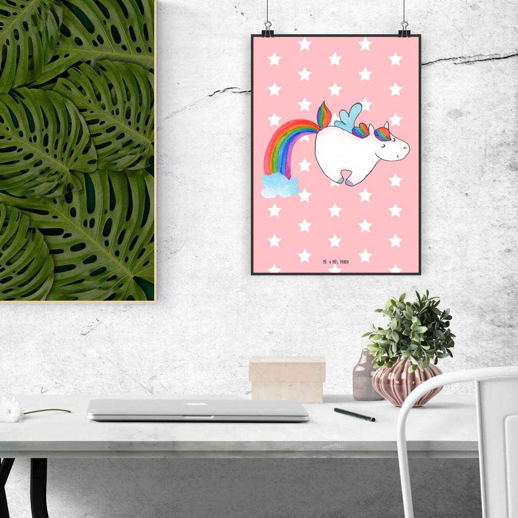 Poster Einhorn Fliegendes Pferd Poster, Wandposter, Bild, Wanddeko, Küchenposter, Kinderposter, Wanddeko Bild, Raumdekoration, Wanddekoration, Handgemaltes Poster, Mr. & Mrs. Panda Poster, Designposter, Kunstdruck, Posterdruck, Einhorn, Einhörner, Einhorn Deko, Unicorn, Regenbogen, Spielen, Realität, Glitzer, Erwachsenwerden