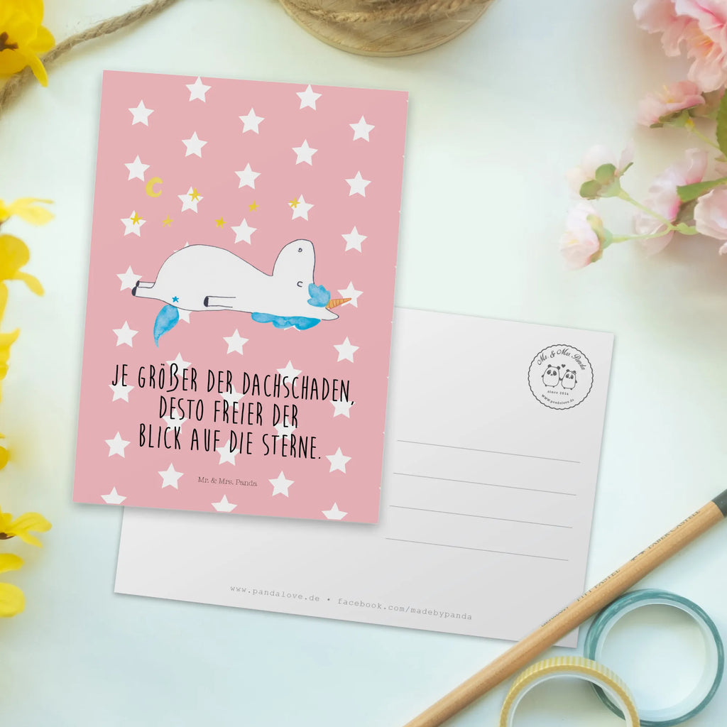 Postkarte Einhorn Sternenhimmel Postkarte, Karte, Geschenkkarte, Grußkarte, Einladung, Ansichtskarte, Geburtstagskarte, Einladungskarte, Dankeskarte, Ansichtskarten, Einladung Geburtstag, Einladungskarten Geburtstag, Einhorn, Einhörner, Einhorn Deko, Pegasus, Unicorn, Sterne, Dachschaden, Verrückt, Sternenhimmel