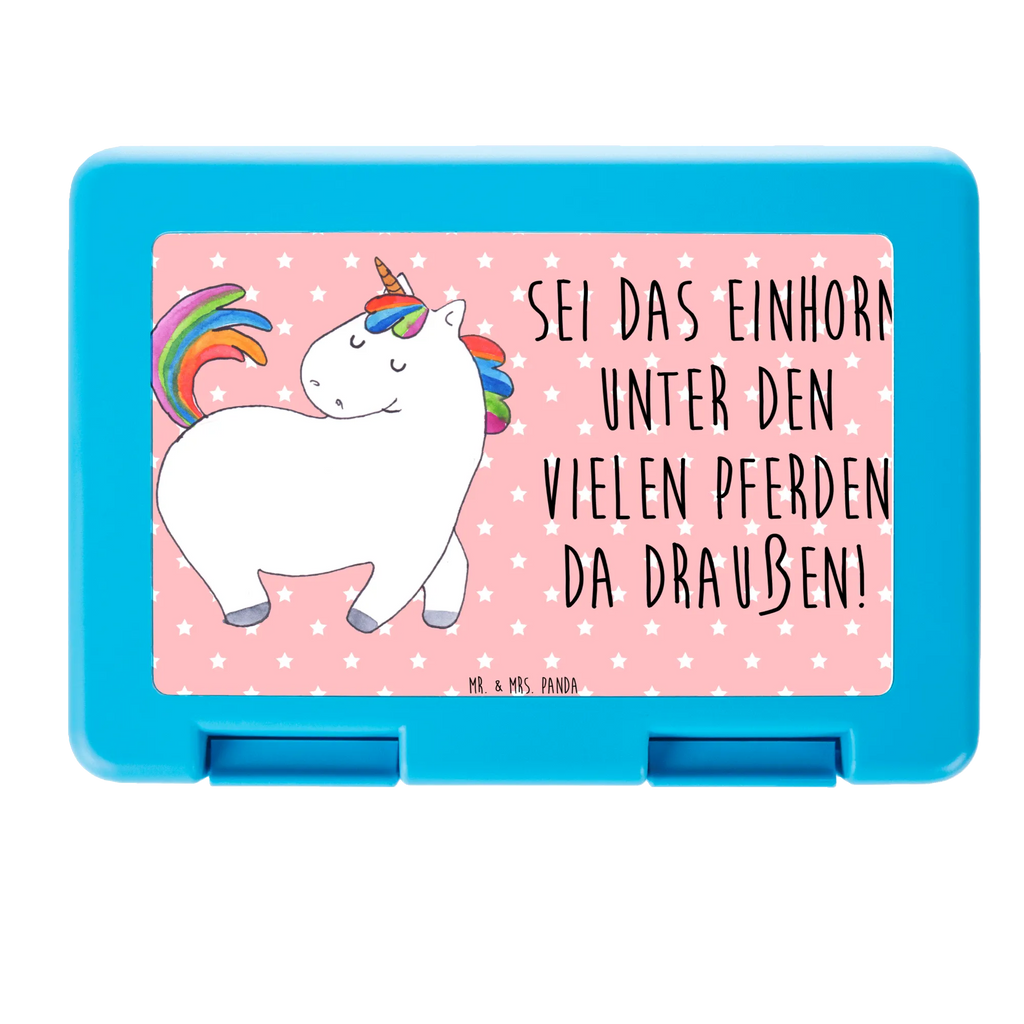 Brotdose Einhorn Stolzieren Brotbox, Snackbox, Lunch box, Butterbrotdose, Brotzeitbox, Einhorn, Einhörner, Einhorn Deko, Pegasus, Unicorn, stolz, anders, bunt, Pferd, Reiter, Reiten, Freundin, Geschenk