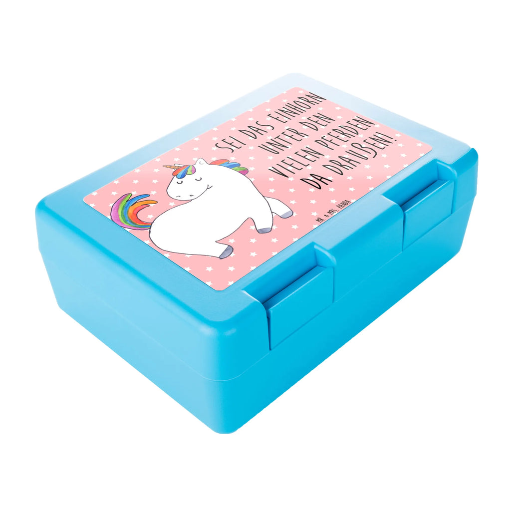 Brotdose Einhorn Stolzieren Brotbox, Snackbox, Lunch box, Butterbrotdose, Brotzeitbox, Einhorn, Einhörner, Einhorn Deko, Pegasus, Unicorn, stolz, anders, bunt, Pferd, Reiter, Reiten, Freundin, Geschenk