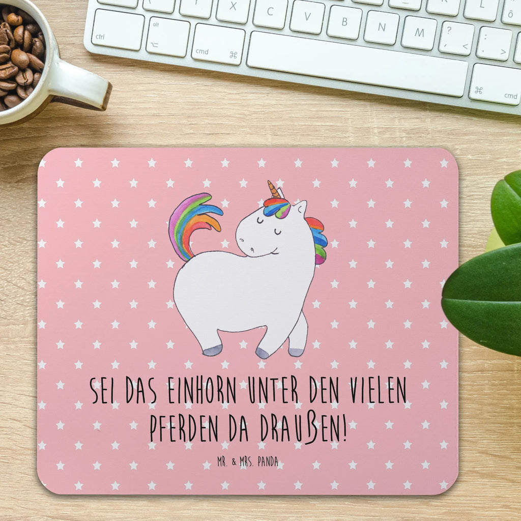 Mauspad Einhorn Stolzieren Mousepad, Computer zubehör, Büroausstattung, PC Zubehör, Arbeitszimmer, Mauspad, Einzigartiges Mauspad, Designer Mauspad, Mausunterlage, Mauspad Büro, Einhorn, Einhörner, Einhorn Deko, Pegasus, Unicorn, stolz, anders, bunt, Pferd, Reiter, Reiten, Freundin, Geschenk