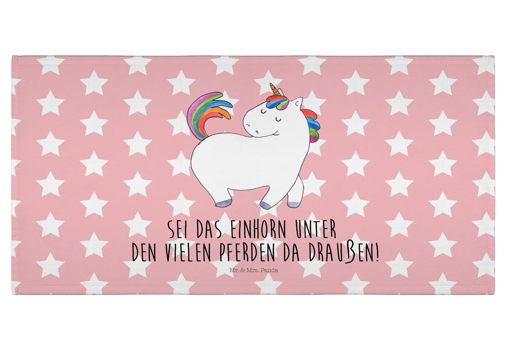 Handtuch Einhorn Stolzieren Handtuch, Badehandtuch, Badezimmer, Handtücher, groß, Kinder, Baby, Einhorn, Einhörner, Einhorn Deko, Pegasus, Unicorn, stolz, anders, bunt, Pferd, Reiter, Reiten, Freundin, Geschenk