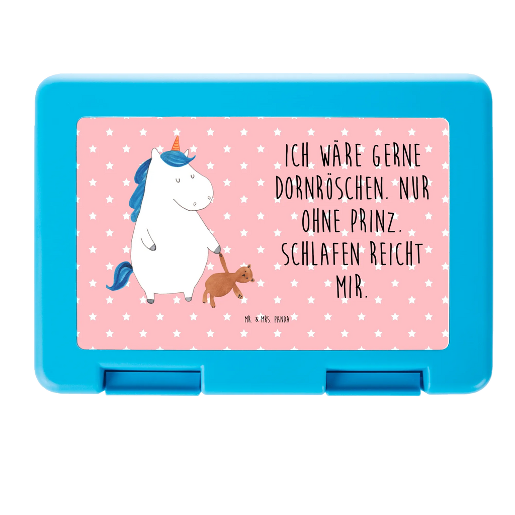 Brotdose Einhorn Teddy Brotbox, Snackbox, Lunch box, Butterbrotdose, Brotzeitbox, Einhorn, Einhörner, Einhorn Deko, Pegasus, Unicorn, schlafen, gute Nacht, Single, Bett, Träumen, Freundin, Singleleben