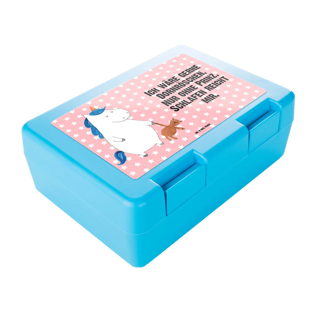 Brotdose Einhorn Teddy Brotbox, Snackbox, Lunch box, Butterbrotdose, Brotzeitbox, Einhorn, Einhörner, Einhorn Deko, Pegasus, Unicorn, schlafen, gute Nacht, Single, Bett, Träumen, Freundin, Singleleben