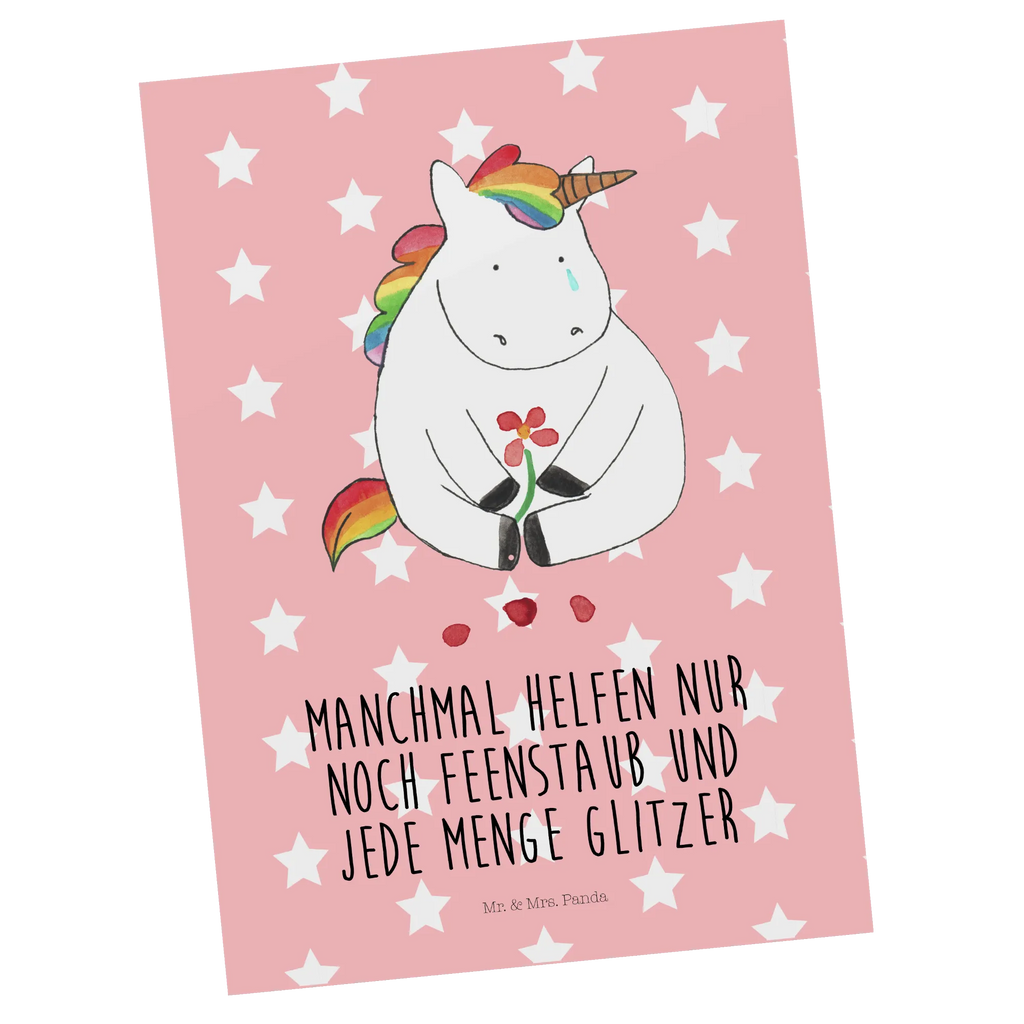 Postkarte Einhorn Traurig Postkarte, Karte, Geschenkkarte, Grußkarte, Einladung, Ansichtskarte, Geburtstagskarte, Einladungskarte, Dankeskarte, Ansichtskarten, Einladung Geburtstag, Einladungskarten Geburtstag, Einhorn, Einhörner, Einhorn Deko, Pegasus, Unicorn, Glitzer, Trösten. Freundschaft, Freunde, Liebe, Trauer, Blume