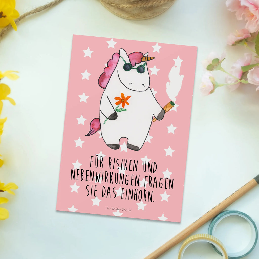 Postkarte Einhorn Woodstock Postkarte, Karte, Geschenkkarte, Grußkarte, Einladung, Ansichtskarte, Geburtstagskarte, Einladungskarte, Dankeskarte, Ansichtskarten, Einladung Geburtstag, Einladungskarten Geburtstag, Einhorn, Einhörner, Einhorn Deko, Pegasus, Unicorn, Kiffen, Joint, Zigarette, Alkohol, Party, Spaß. lustig, witzig, Woodstock