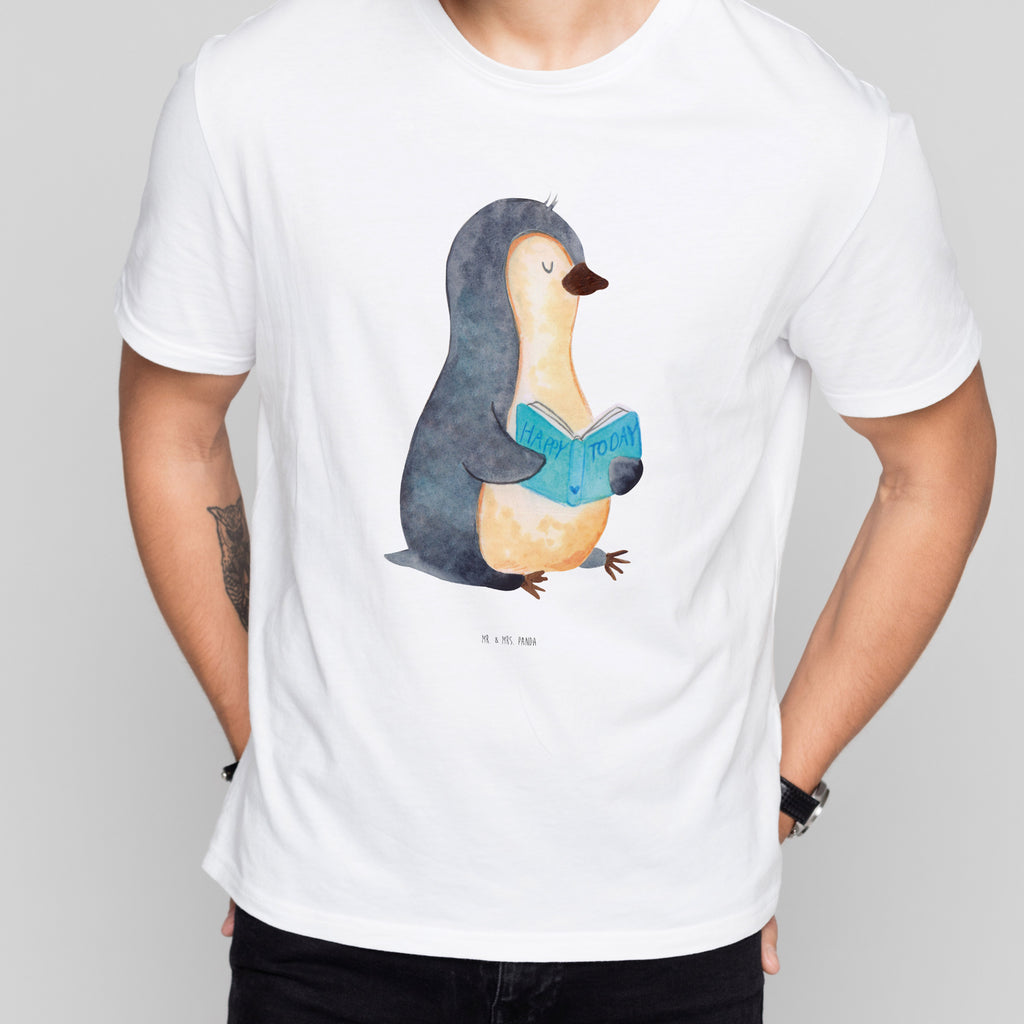 T-Shirt Standard Pinguin Buch T-Shirt, Shirt, Tshirt, Lustiges T-Shirt, T-Shirt mit Spruch, Party, Junggesellenabschied, Jubiläum, Geburstag, Herrn, Damen, Männer, Frauen, Schlafshirt, Nachthemd, Sprüche, Pinguin, Pinguine, Buch, Lesen, Bücherwurm, Nichtstun, Faulenzen, Ferien, Urlaub, Freizeit