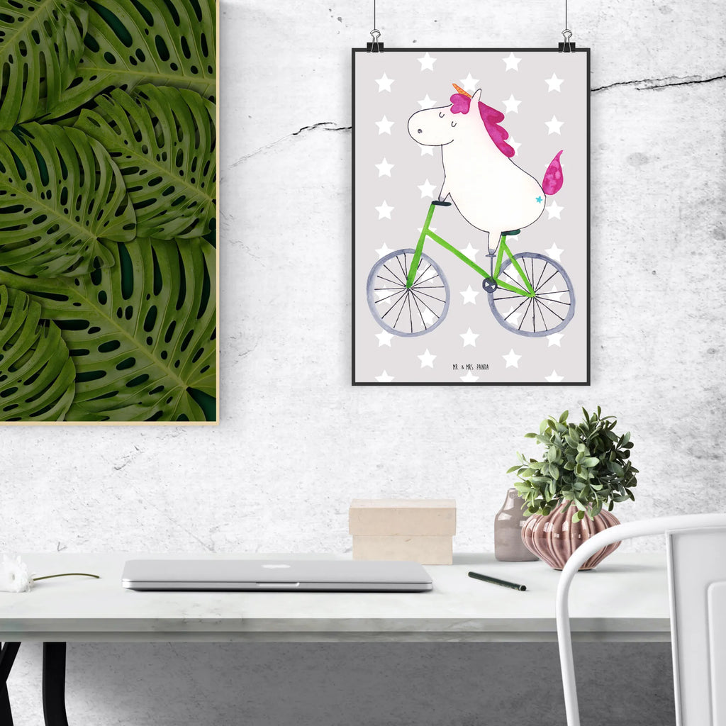 Poster Einhorn Radfahrer Poster, Wandposter, Bild, Wanddeko, Küchenposter, Kinderposter, Wanddeko Bild, Raumdekoration, Wanddekoration, Handgemaltes Poster, Mr. & Mrs. Panda Poster, Designposter, Kunstdruck, Posterdruck, Einhorn, Einhörner, Einhorn Deko, Unicorn, Radfahren, Radfahrer, Rad, Bike, Feenstaub, Konfetti, Luxusproblem, Kummer, Liebeskummer