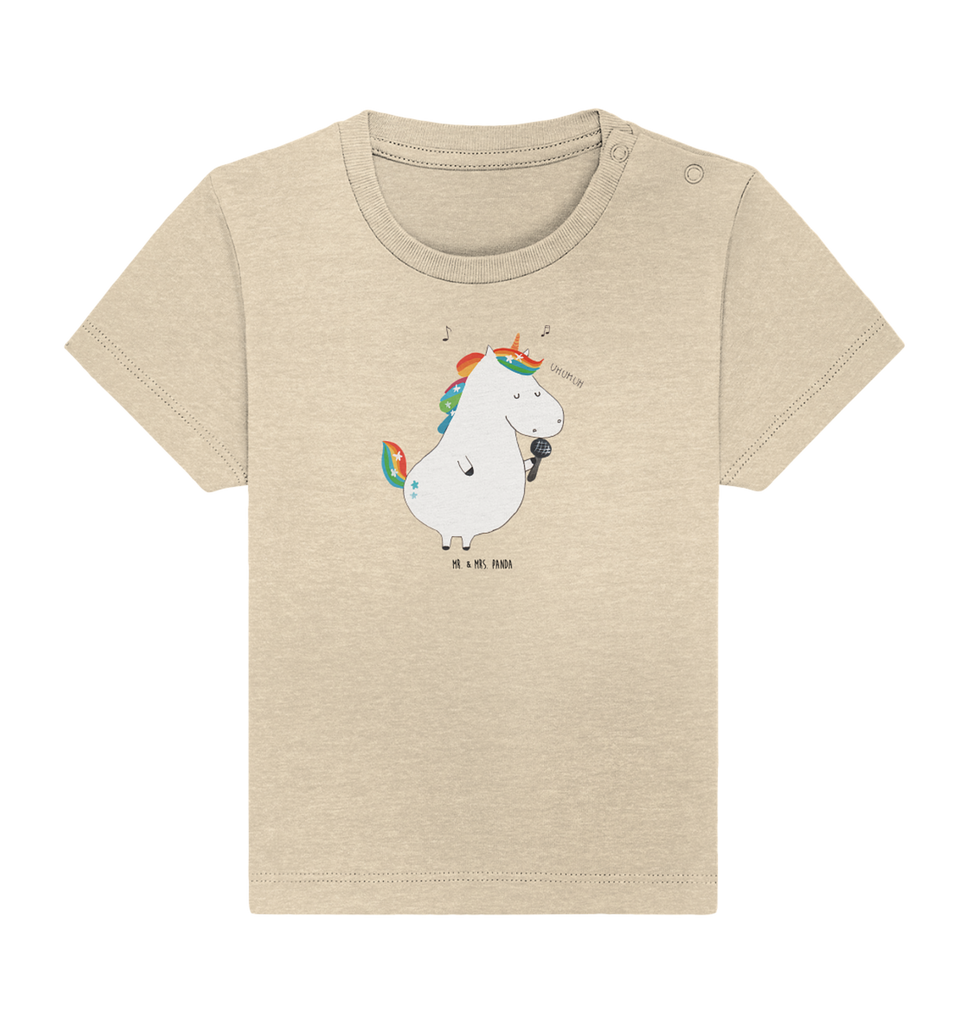 Organic Baby Shirt Einhorn Sänger Baby T-Shirt, Jungen Baby T-Shirt, Mädchen Baby T-Shirt, Shirt, Einhorn, Einhörner, Einhorn Deko, Pegasus, Unicorn, Glitzer, Konfetti, Party, Geburtstag, Feier, Fest, Disco, Sängerin, Sänger, Freundin