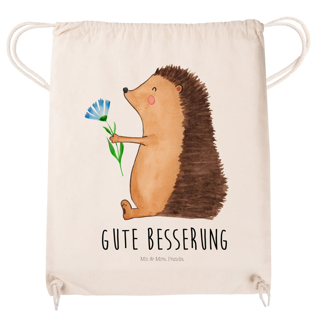 Sportbeutel Igel mit Blume Sportbeutel, Turnbeutel, Beutel, Sporttasche, Tasche, Stoffbeutel, Sportbeutel Kinder, Gymsack, Beutel Rucksack, Kleine Sporttasche, Sportzubehör, Turnbeutel Baumwolle, Tiermotive, Gute Laune, lustige Sprüche, Tiere, Igel, Gute Besserung, Genesungswünsche, Krankheit, Krankenhaus, krank, Besuch