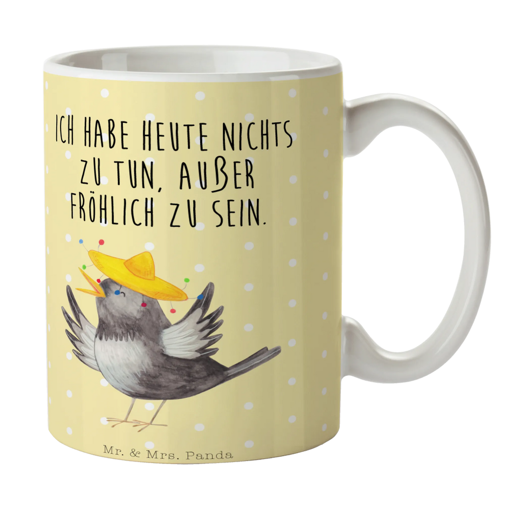 Tasse Rabe Sombrero Tasse, Kaffeetasse, Teetasse, Becher, Kaffeebecher, Teebecher, Keramiktasse, Porzellantasse, Büro Tasse, Geschenk Tasse, Tasse Sprüche, Tasse Motive, Kaffeetassen, Tasse bedrucken, Designer Tasse, Cappuccino Tassen, Schöne Teetassen, Tiermotive, Gute Laune, lustige Sprüche, Tiere, Rabe, Vogel, Vögel, Spruch positiv, fröhlich sein, glücklich sein, Glück Spruch, froh, Elster, Motivation