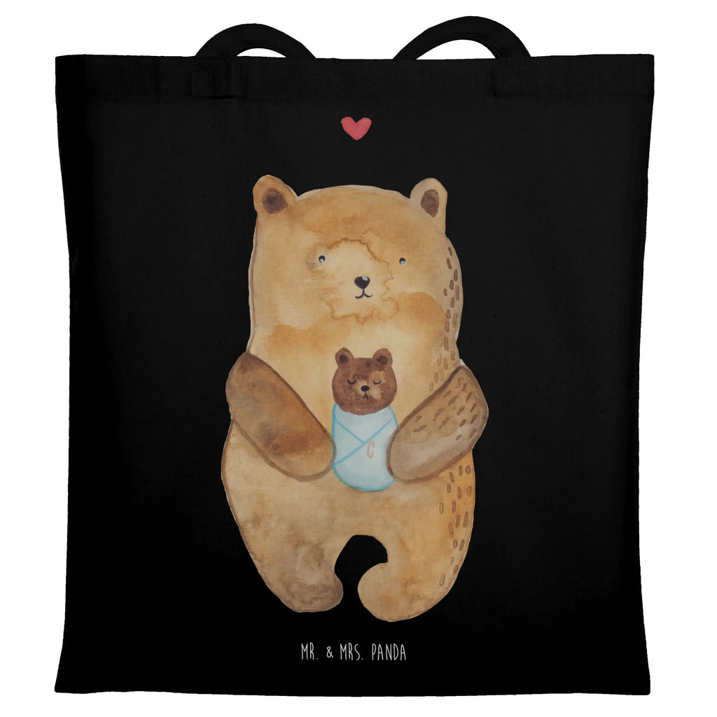 Tragetasche Bär Baby Beuteltasche, Beutel, Einkaufstasche, Jutebeutel, Stoffbeutel, Tasche, Shopper, Umhängetasche, Strandtasche, Schultertasche, Stofftasche, Tragetasche, Badetasche, Jutetasche, Einkaufstüte, Laptoptasche, Bär, Teddy, Teddybär, Eltern, Mutter, Baby, Taufe, Geburt, Nichte, Neffe, Enkel, Enkelin, Täufling, Geburtstag, Glückwunsch