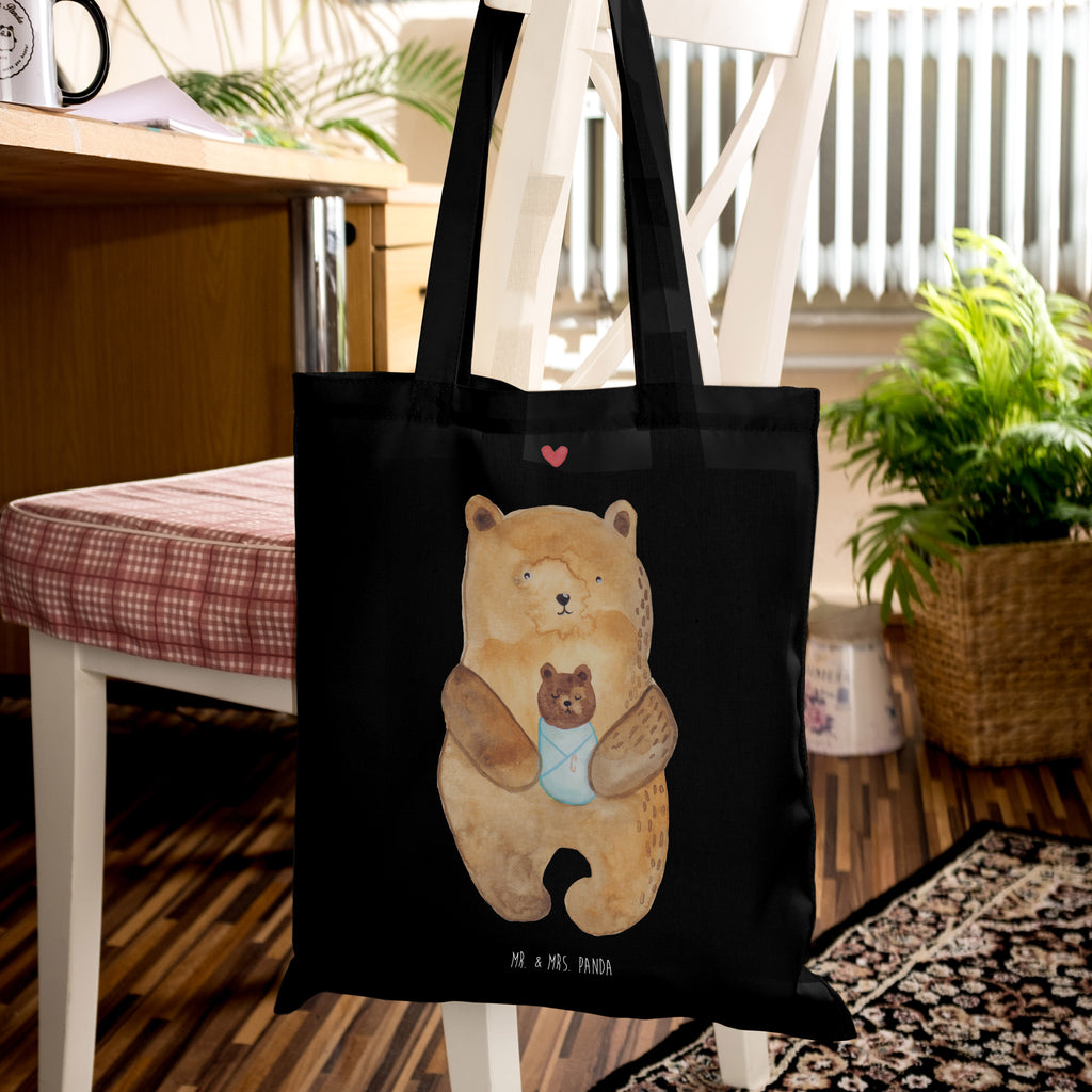 Tragetasche Bär Baby Beuteltasche, Beutel, Einkaufstasche, Jutebeutel, Stoffbeutel, Tasche, Shopper, Umhängetasche, Strandtasche, Schultertasche, Stofftasche, Tragetasche, Badetasche, Jutetasche, Einkaufstüte, Laptoptasche, Bär, Teddy, Teddybär, Eltern, Mutter, Baby, Taufe, Geburt, Nichte, Neffe, Enkel, Enkelin, Täufling, Geburtstag, Glückwunsch