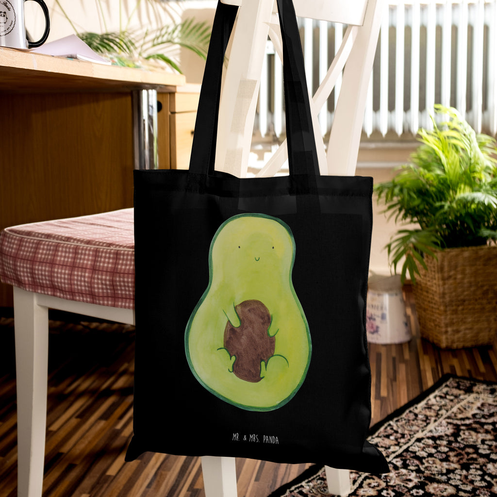 Tragetasche Avocado Kern Beuteltasche, Beutel, Einkaufstasche, Jutebeutel, Stoffbeutel, Tasche, Shopper, Umhängetasche, Strandtasche, Schultertasche, Stofftasche, Tragetasche, Badetasche, Jutetasche, Einkaufstüte, Laptoptasche, Avocado, Veggie, Vegan, Gesund, Avokado, Avocadokern, Kern, Pflanze, Spruch Leben