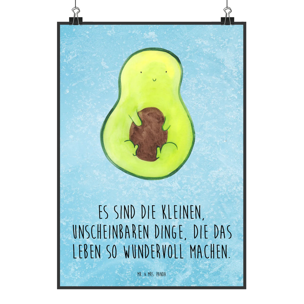 Poster Avocado Kern Poster, Wandposter, Bild, Wanddeko, Küchenposter, Kinderposter, Wanddeko Bild, Raumdekoration, Wanddekoration, Handgemaltes Poster, Mr. & Mrs. Panda Poster, Designposter, Kunstdruck, Posterdruck, Avocado, Veggie, Vegan, Gesund, Avokado, Avocadokern, Kern, Pflanze, Spruch Leben