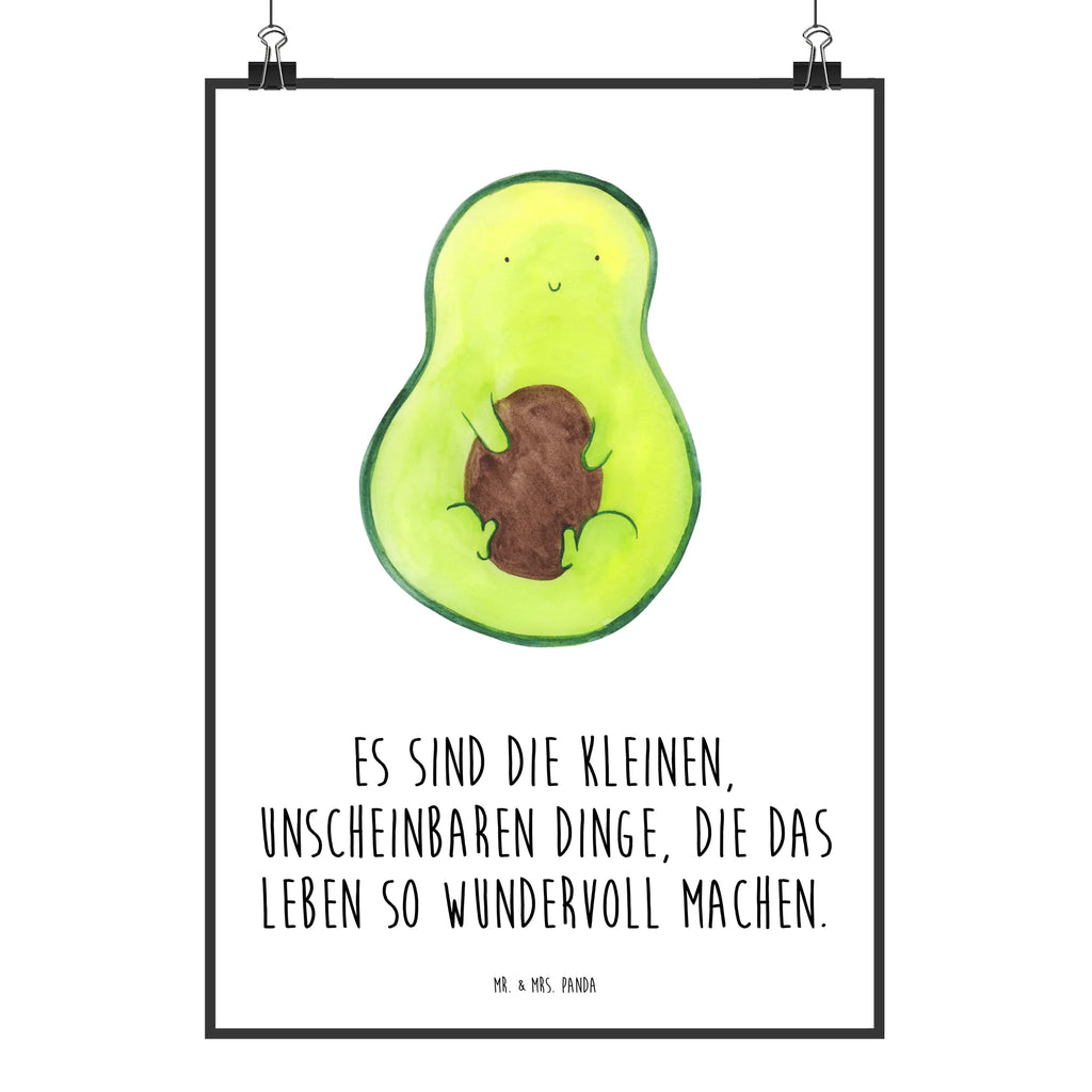 Poster Avocado Kern Poster, Wandposter, Bild, Wanddeko, Küchenposter, Kinderposter, Wanddeko Bild, Raumdekoration, Wanddekoration, Handgemaltes Poster, Mr. & Mrs. Panda Poster, Designposter, Kunstdruck, Posterdruck, Avocado, Veggie, Vegan, Gesund, Avokado, Avocadokern, Kern, Pflanze, Spruch Leben