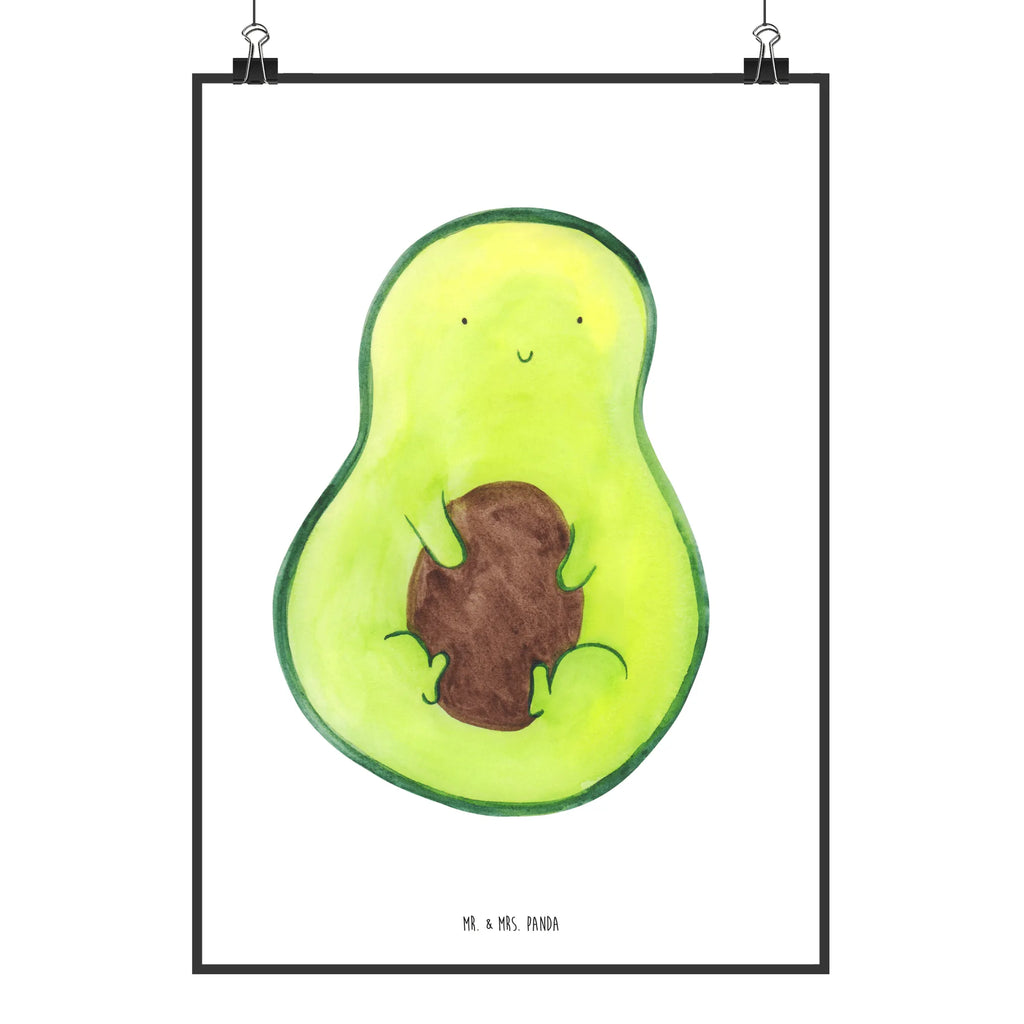 Poster Avocado Kern Poster, Wandposter, Bild, Wanddeko, Küchenposter, Kinderposter, Wanddeko Bild, Raumdekoration, Wanddekoration, Handgemaltes Poster, Mr. & Mrs. Panda Poster, Designposter, Kunstdruck, Posterdruck, Avocado, Veggie, Vegan, Gesund, Avokado, Avocadokern, Kern, Pflanze, Spruch Leben