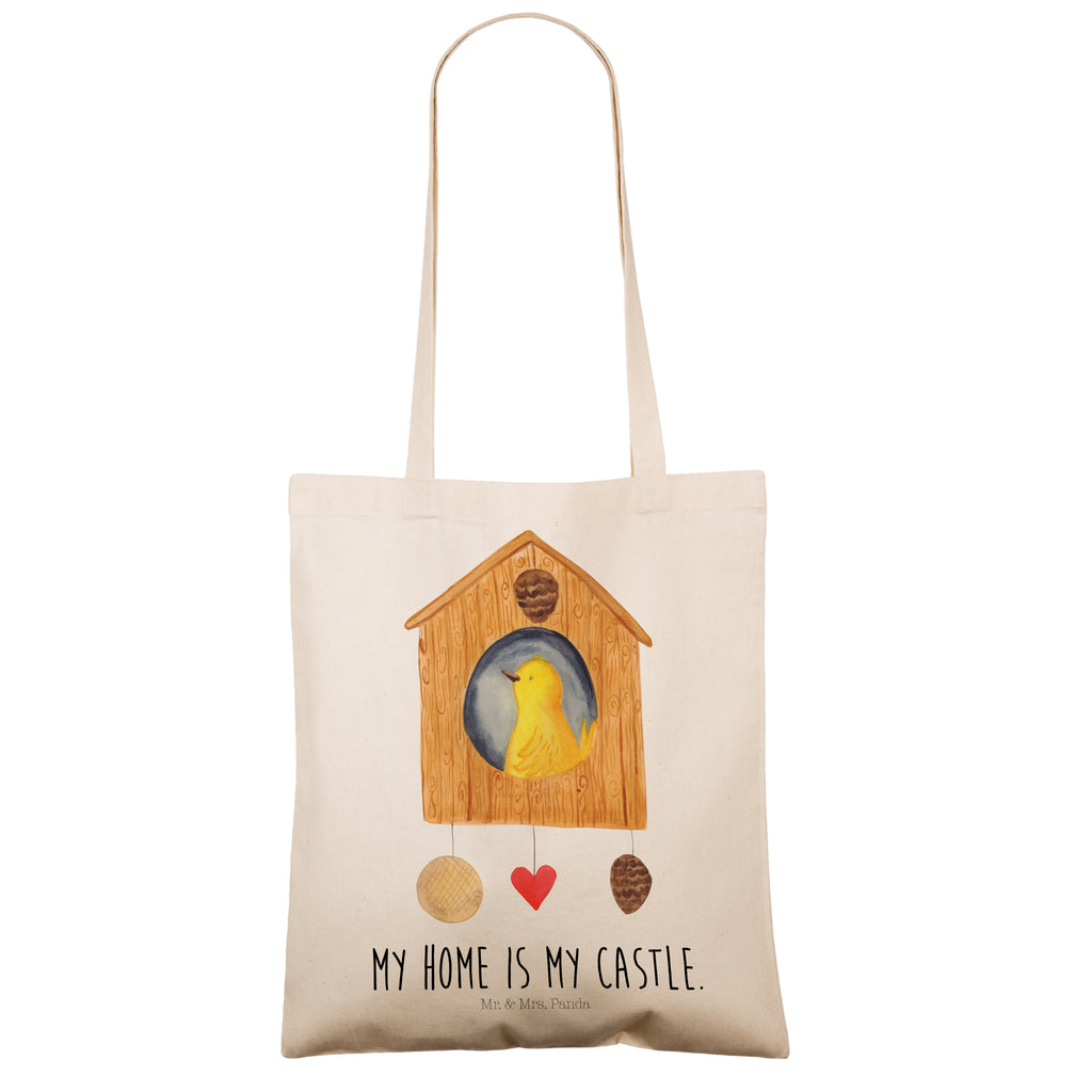 Tragetasche Vogel Haus Beuteltasche, Beutel, Einkaufstasche, Jutebeutel, Stoffbeutel, Tasche, Shopper, Umhängetasche, Strandtasche, Schultertasche, Stofftasche, Tragetasche, Badetasche, Jutetasche, Einkaufstüte, Laptoptasche, Tiermotive, Gute Laune, lustige Sprüche, Tiere, Vogel, Vögel, Vogelhaus, Vogelhäuschen, Home sweet home, Zuhause, Nest, Eigenheim, Familie, Wohnung, Haus, unser Haus, Lieblingsort, Castle