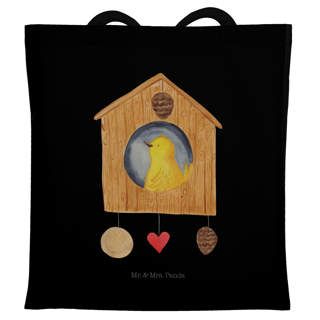 Tragetasche Vogel Haus Beuteltasche, Beutel, Einkaufstasche, Jutebeutel, Stoffbeutel, Tasche, Shopper, Umhängetasche, Strandtasche, Schultertasche, Stofftasche, Tragetasche, Badetasche, Jutetasche, Einkaufstüte, Laptoptasche, Tiermotive, Gute Laune, lustige Sprüche, Tiere, Vogel, Vögel, Vogelhaus, Vogelhäuschen, Home sweet home, Zuhause, Nest, Eigenheim, Familie, Wohnung, Haus, unser Haus, Lieblingsort, Castle