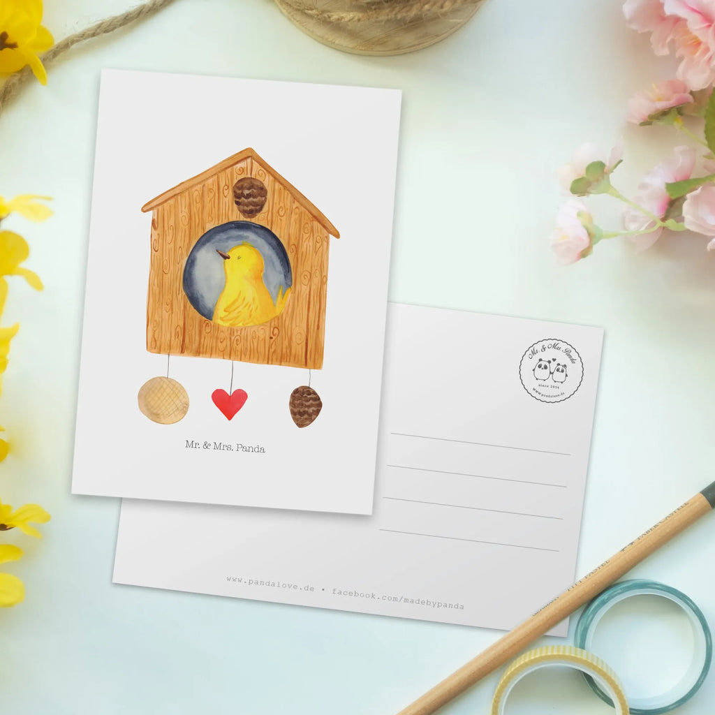 Postkarte Vogel Haus Postkarte, Karte, Geschenkkarte, Grußkarte, Einladung, Ansichtskarte, Geburtstagskarte, Einladungskarte, Dankeskarte, Ansichtskarten, Einladung Geburtstag, Einladungskarten Geburtstag, Tiermotive, Gute Laune, lustige Sprüche, Tiere, Vogel, Vögel, Vogelhaus, Vogelhäuschen, Home sweet home, Zuhause, Nest, Eigenheim, Familie, Wohnung, Haus, unser Haus, Lieblingsort, Castle