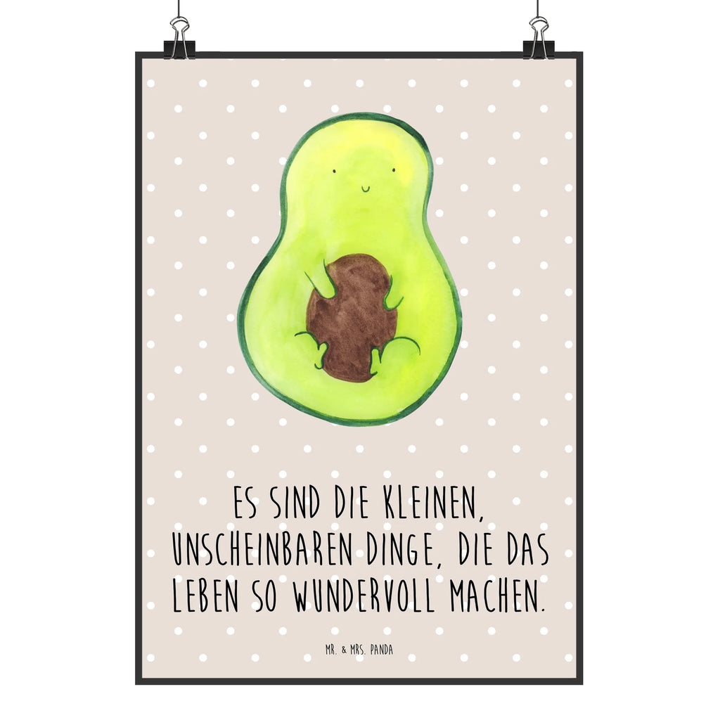 Poster Avocado Kern Poster, Wandposter, Bild, Wanddeko, Küchenposter, Kinderposter, Wanddeko Bild, Raumdekoration, Wanddekoration, Handgemaltes Poster, Mr. & Mrs. Panda Poster, Designposter, Kunstdruck, Posterdruck, Avocado, Veggie, Vegan, Gesund, Avokado, Avocadokern, Kern, Pflanze, Spruch Leben