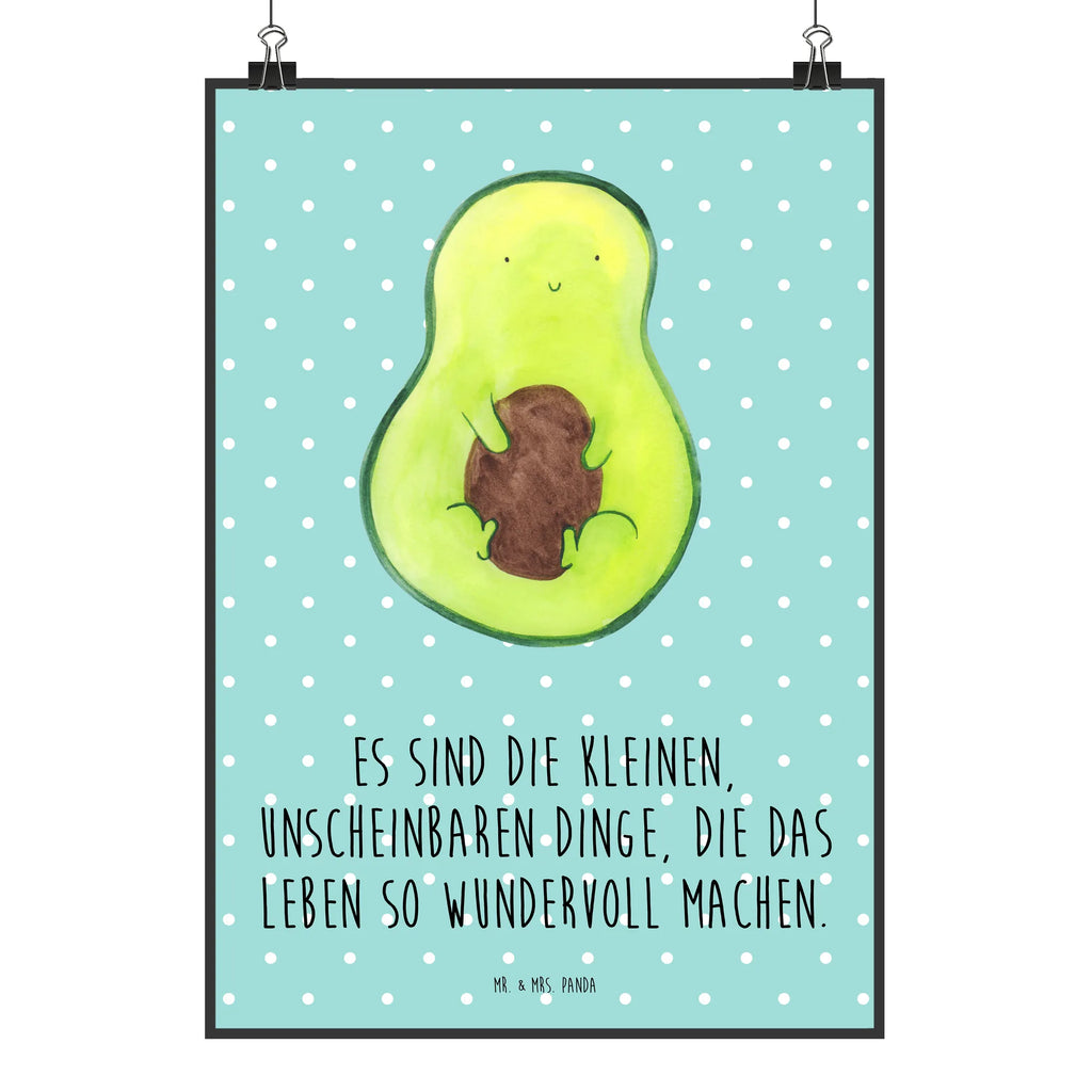 Poster Avocado Kern Poster, Wandposter, Bild, Wanddeko, Küchenposter, Kinderposter, Wanddeko Bild, Raumdekoration, Wanddekoration, Handgemaltes Poster, Mr. & Mrs. Panda Poster, Designposter, Kunstdruck, Posterdruck, Avocado, Veggie, Vegan, Gesund, Avokado, Avocadokern, Kern, Pflanze, Spruch Leben