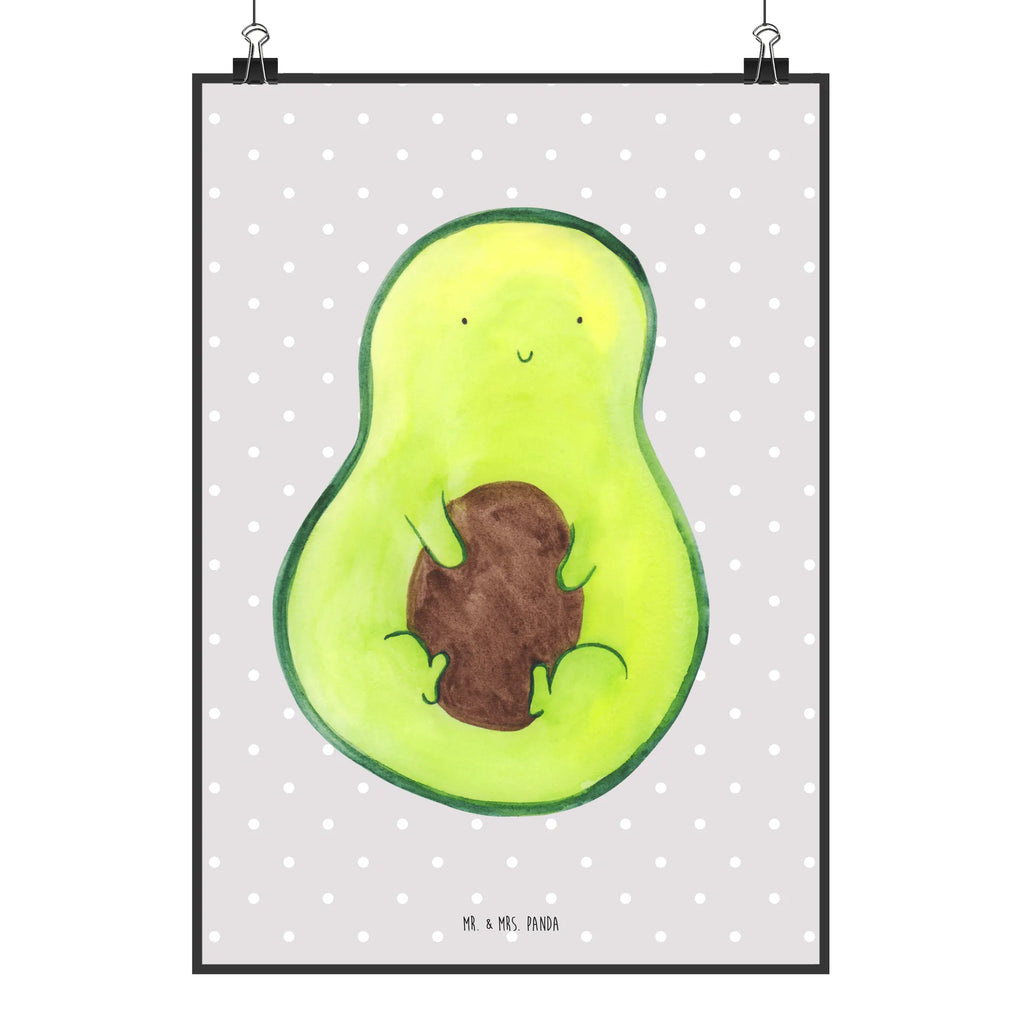 Poster Avocado Kern Poster, Wandposter, Bild, Wanddeko, Küchenposter, Kinderposter, Wanddeko Bild, Raumdekoration, Wanddekoration, Handgemaltes Poster, Mr. & Mrs. Panda Poster, Designposter, Kunstdruck, Posterdruck, Avocado, Veggie, Vegan, Gesund, Avokado, Avocadokern, Kern, Pflanze, Spruch Leben