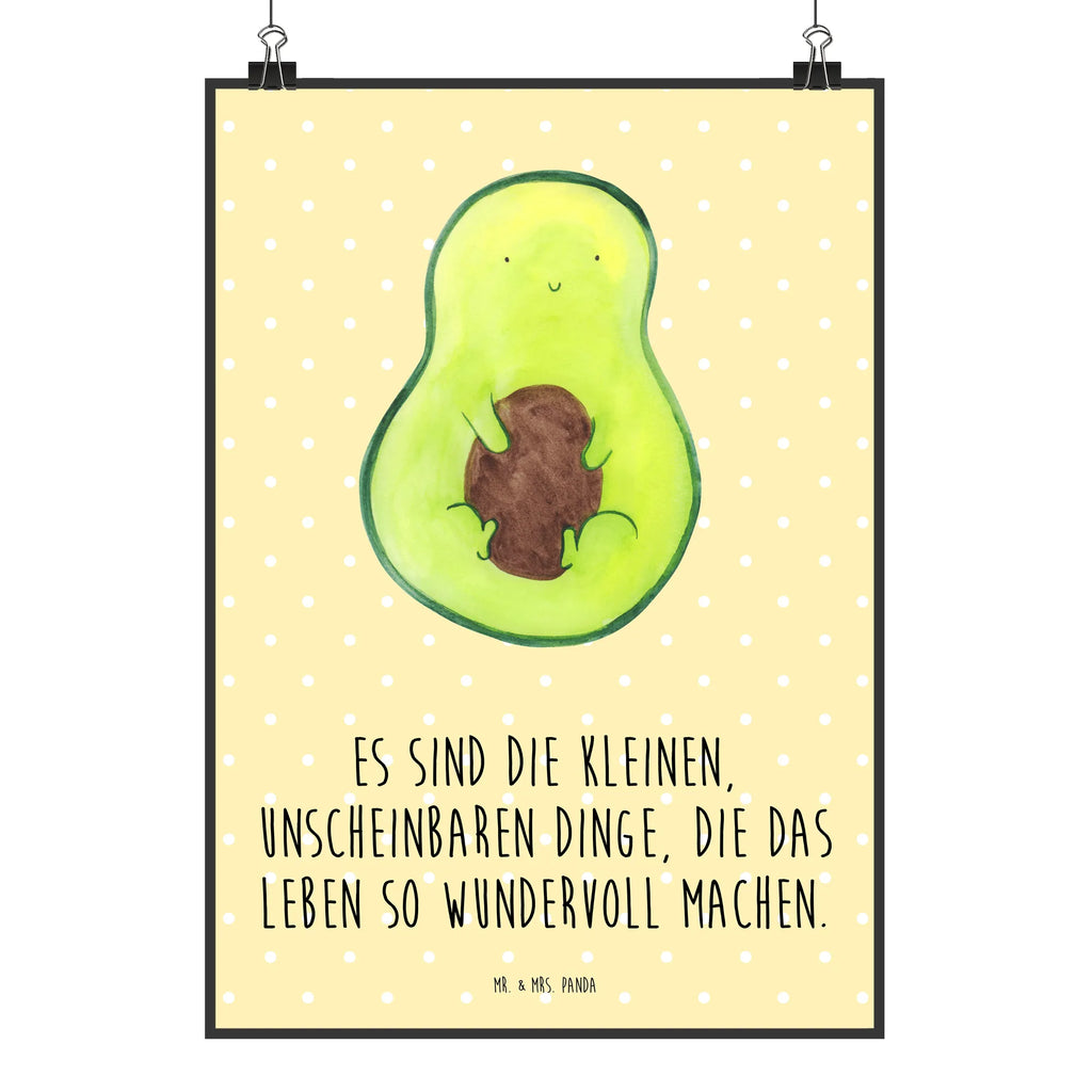 Poster Avocado Kern Poster, Wandposter, Bild, Wanddeko, Küchenposter, Kinderposter, Wanddeko Bild, Raumdekoration, Wanddekoration, Handgemaltes Poster, Mr. & Mrs. Panda Poster, Designposter, Kunstdruck, Posterdruck, Avocado, Veggie, Vegan, Gesund, Avokado, Avocadokern, Kern, Pflanze, Spruch Leben