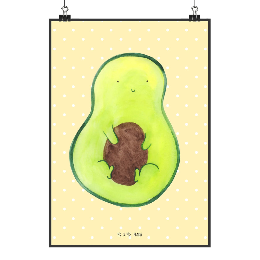 Poster Avocado Kern Poster, Wandposter, Bild, Wanddeko, Küchenposter, Kinderposter, Wanddeko Bild, Raumdekoration, Wanddekoration, Handgemaltes Poster, Mr. & Mrs. Panda Poster, Designposter, Kunstdruck, Posterdruck, Avocado, Veggie, Vegan, Gesund, Avokado, Avocadokern, Kern, Pflanze, Spruch Leben