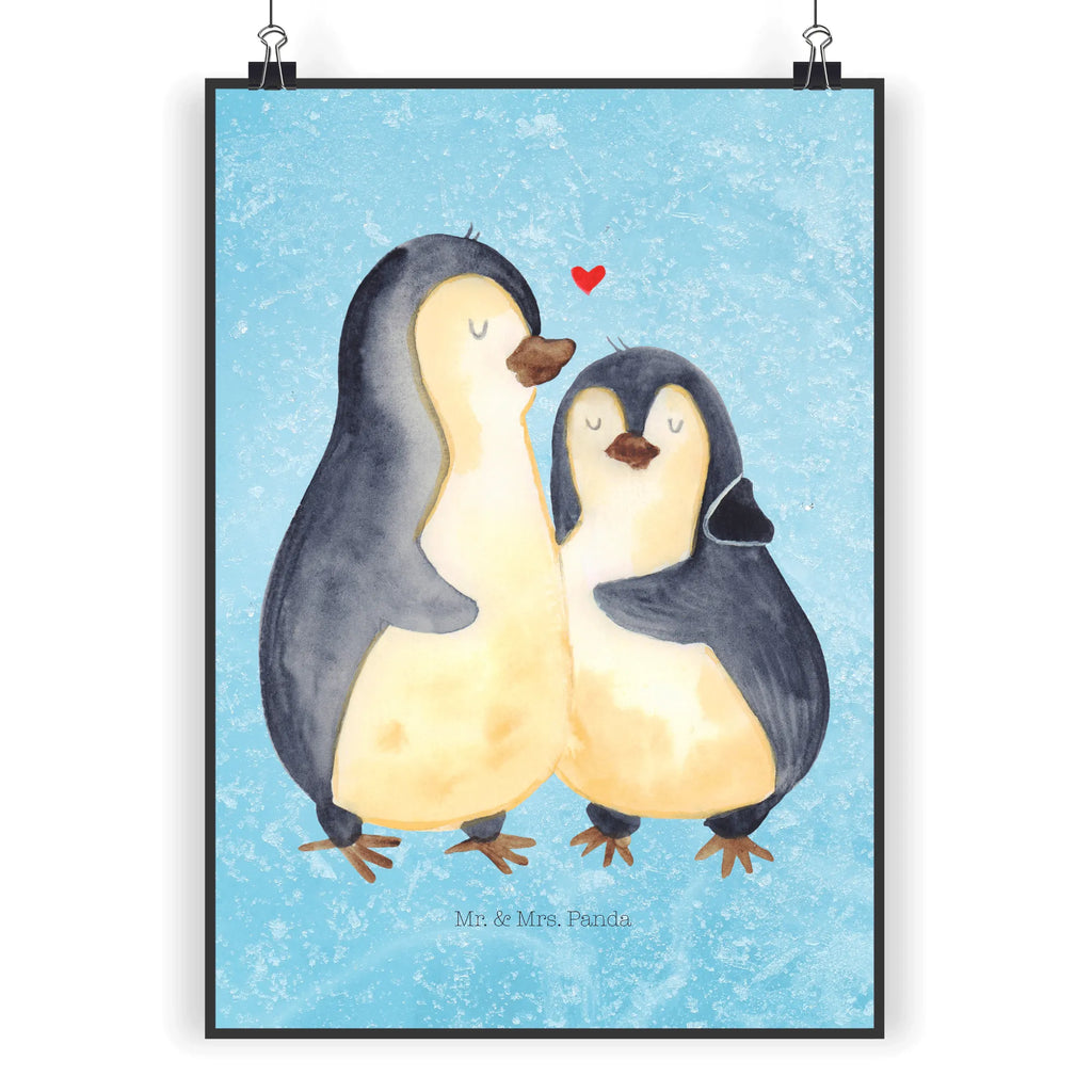 Poster Pinguin umarmen Poster, Wandposter, Bild, Wanddeko, Küchenposter, Kinderposter, Wanddeko Bild, Raumdekoration, Wanddekoration, Handgemaltes Poster, Mr. & Mrs. Panda Poster, Designposter, Kunstdruck, Posterdruck, Pinguin, Liebe, Liebespaar, Liebesbeweis, Liebesgeschenk, Verlobung, Jahrestag, Hochzeitstag, Hochzeit, Hochzeitsgeschenk