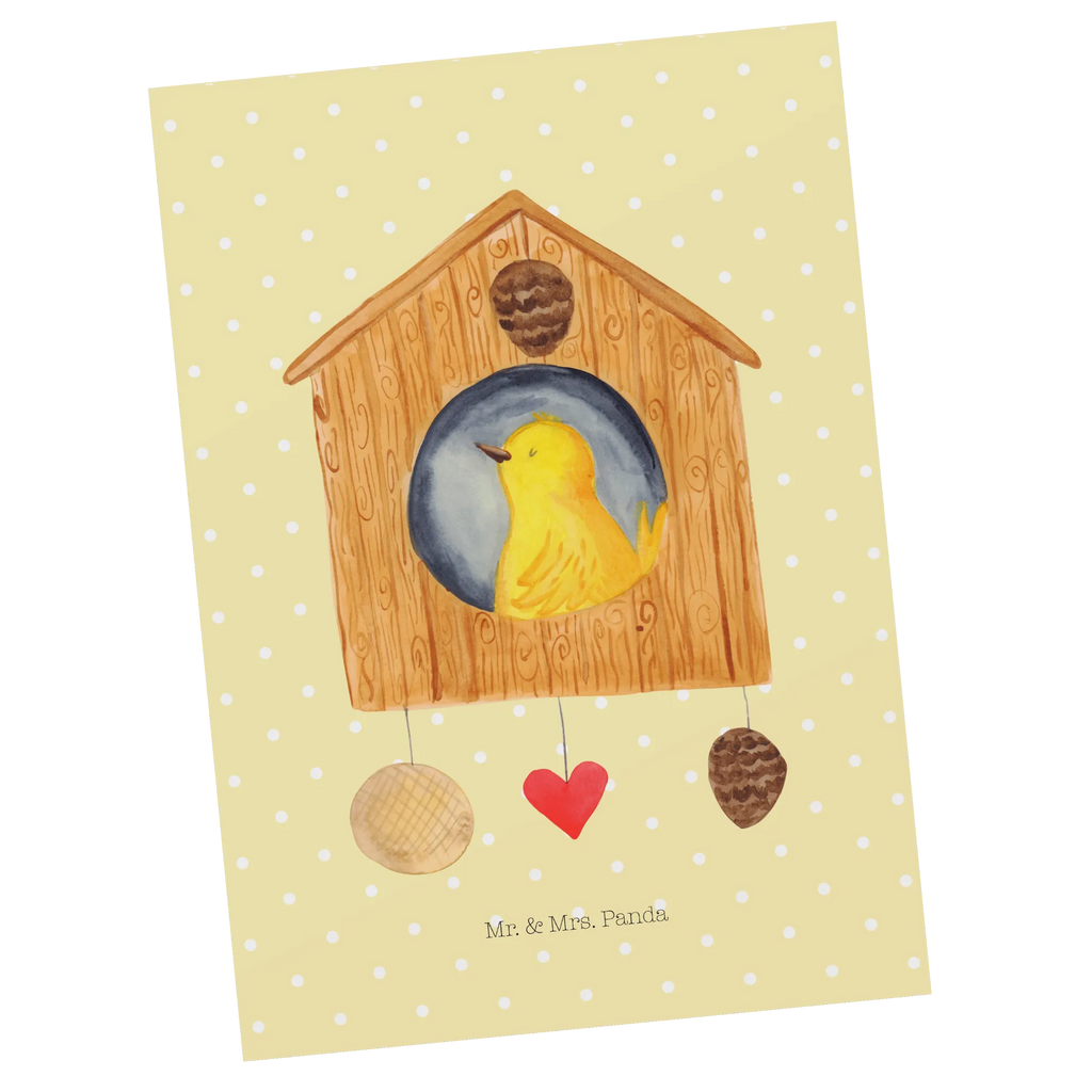 Postkarte Vogelhaus sweet Home Postkarte, Karte, Geschenkkarte, Grußkarte, Einladung, Ansichtskarte, Geburtstagskarte, Einladungskarte, Dankeskarte, Ansichtskarten, Einladung Geburtstag, Einladungskarten Geburtstag, Tiermotive, Gute Laune, lustige Sprüche, Tiere, Vogelhaus, Vogel, Home sweet Home, Einzug, Umzug, Geschenk, Einzugsgeschenk, Hausbau, Haus