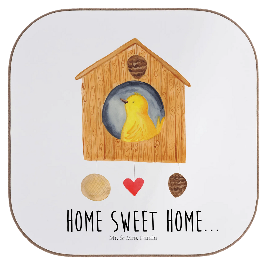 Quadratische Untersetzer Vogelhaus sweet Home Untersetzer, Bierdeckel, Glasuntersetzer, Untersetzer Gläser, Getränkeuntersetzer, Untersetzer aus Holz, Untersetzer für Gläser, Korkuntersetzer, Untersetzer Holz, Holzuntersetzer, Tassen Untersetzer, Untersetzer Design, Tiermotive, Gute Laune, lustige Sprüche, Tiere, Vogelhaus, Vogel, Home sweet Home, Einzug, Umzug, Geschenk, Einzugsgeschenk, Hausbau, Haus