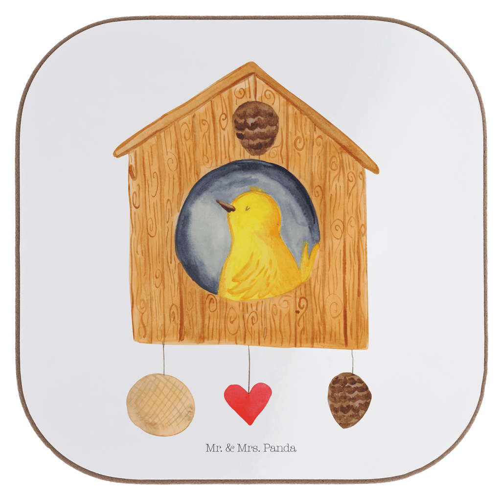 Quadratische Untersetzer Vogelhaus sweet Home Untersetzer, Bierdeckel, Glasuntersetzer, Untersetzer Gläser, Getränkeuntersetzer, Untersetzer aus Holz, Untersetzer für Gläser, Korkuntersetzer, Untersetzer Holz, Holzuntersetzer, Tassen Untersetzer, Untersetzer Design, Tiermotive, Gute Laune, lustige Sprüche, Tiere, Vogelhaus, Vogel, Home sweet Home, Einzug, Umzug, Geschenk, Einzugsgeschenk, Hausbau, Haus